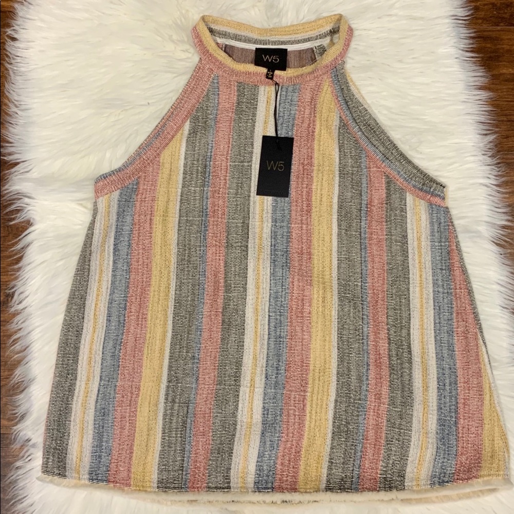 Anthropologie W5 Multicolored Striped Knit Top